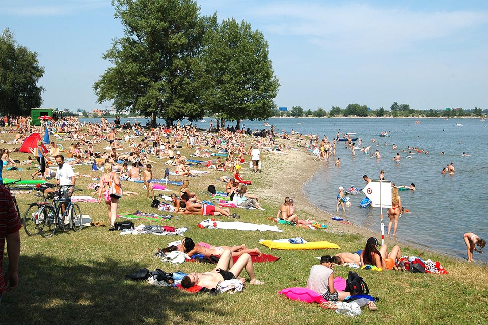 Golden Sands Lake in Bratislava - Zlate Piesky area