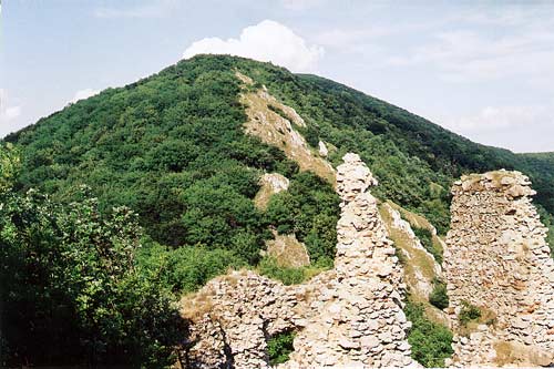 View from the Ostry Kamen Castle to Zaruby ridge