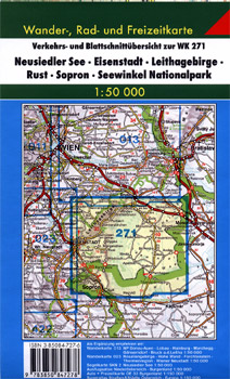 Cycling Map Neusiedler See - EisenStadt - Leithagebirge- Rust - Sopron - Seewinkel Nationalpark  -  Cover Page