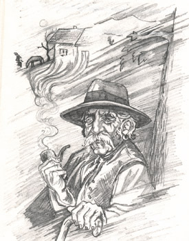 Illustration from the book Romske piesne a mudre slova
