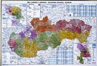 Nástenná mapa Slovenskej republiky 1:400000 s lištami