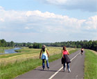 Skate-rollers at the Danube Embankment