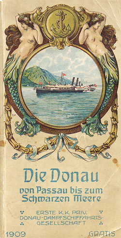 Die Donau - von Passau bis zum Schwarzen Meere - Saison 1909 (Použitá kniha) - obálka