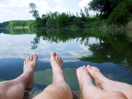 Dunajské ramená - oblaky pod nohami