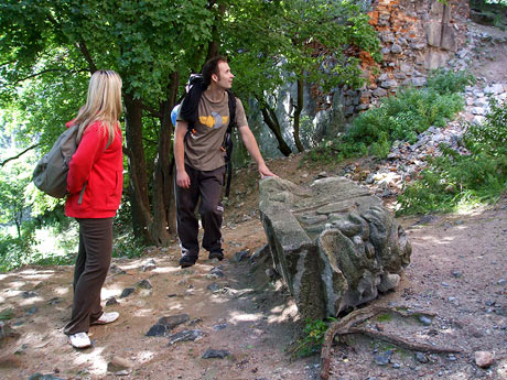 A fallen maskaron - the Pajstun Castle