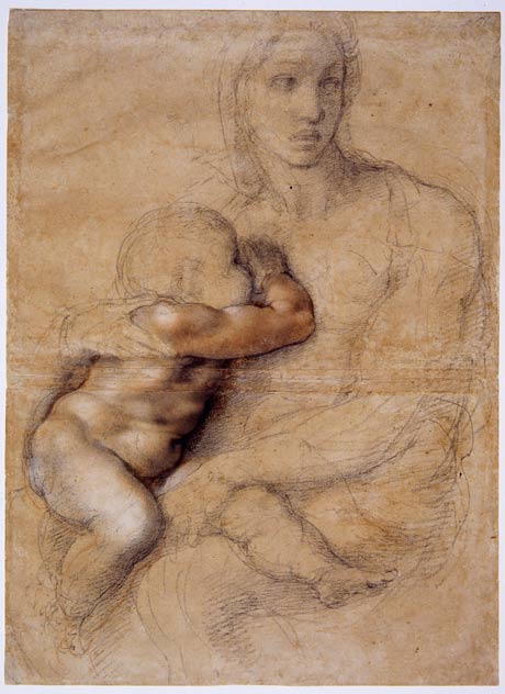Michelangelo Buonarroti: Madonna s dieťaťom, 1520-25, z výstavy vo viedenskej Albertine
