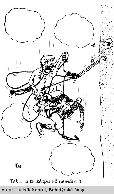 Karikatúra z knihy Bohatýrské časy, autor Ludvík Neoral