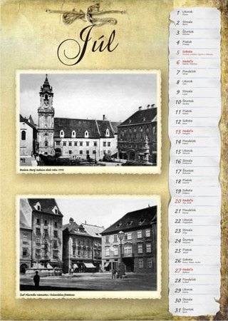 Historical Calendar Bratislava - showcase