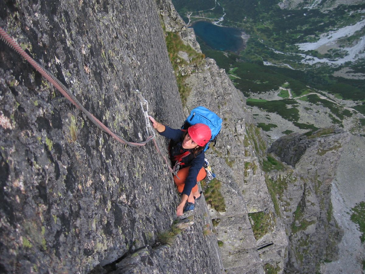 The Orolin Route on Kozi Stit Mountain, High Tatras, Slovakia.