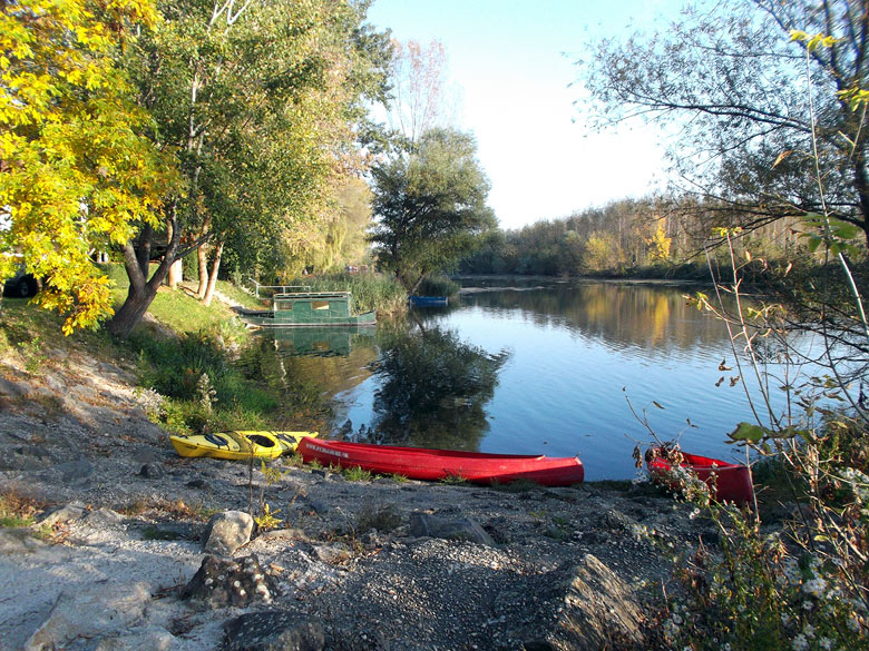 Danube River branch near Bodiky, Slovakia