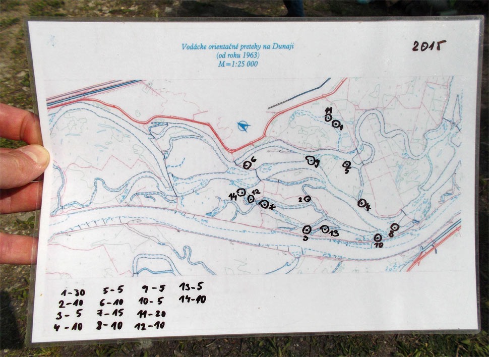 Mapa, z ktorej sme obkresľovali kontrolné body