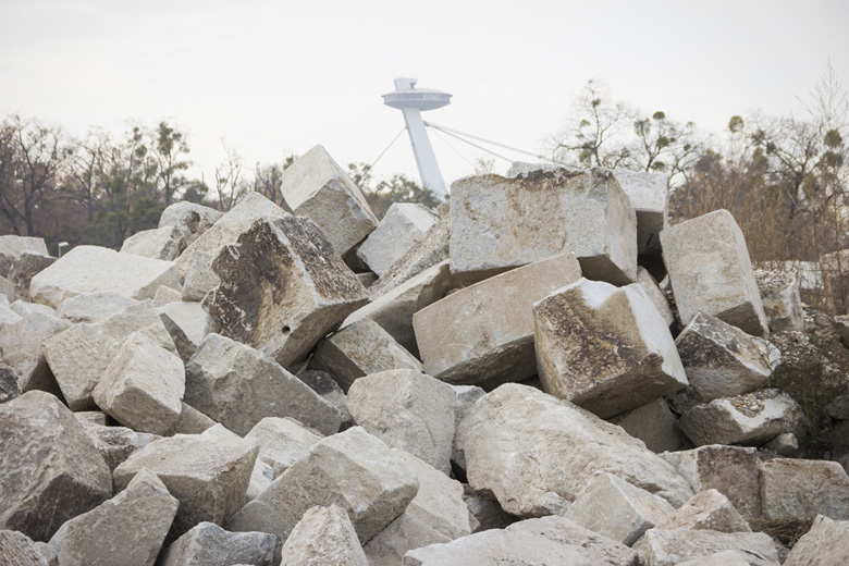 Na stavbe nového Starého mostu v Bratislave