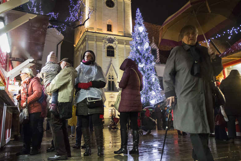 The first Day of Christmas Markets 2015 in Bratislava Old Town