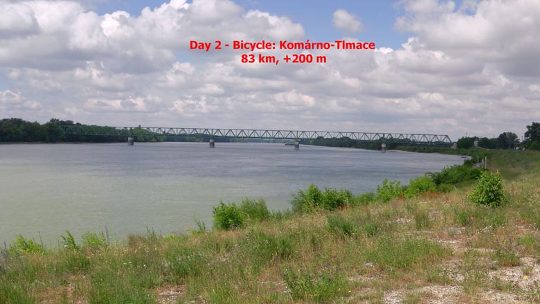 The 2nd day by bike from Komarno to Tlmace