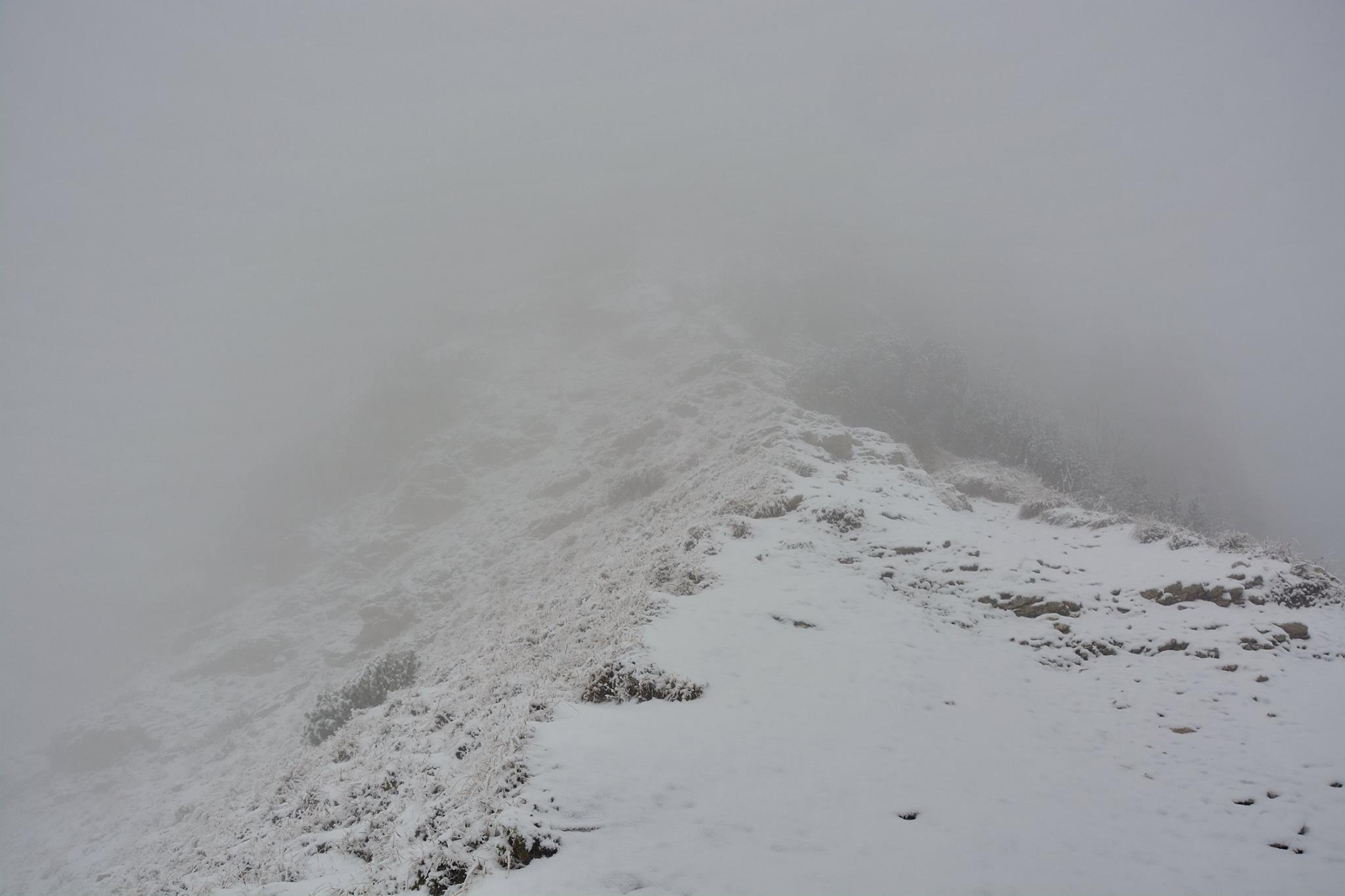 Ascent to Veľký Rozsutec on November 9, 2016