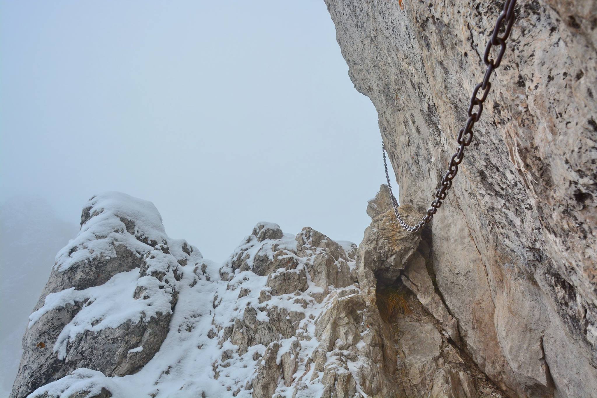 Ascent to Veľký Rozsutec on November 9, 2016