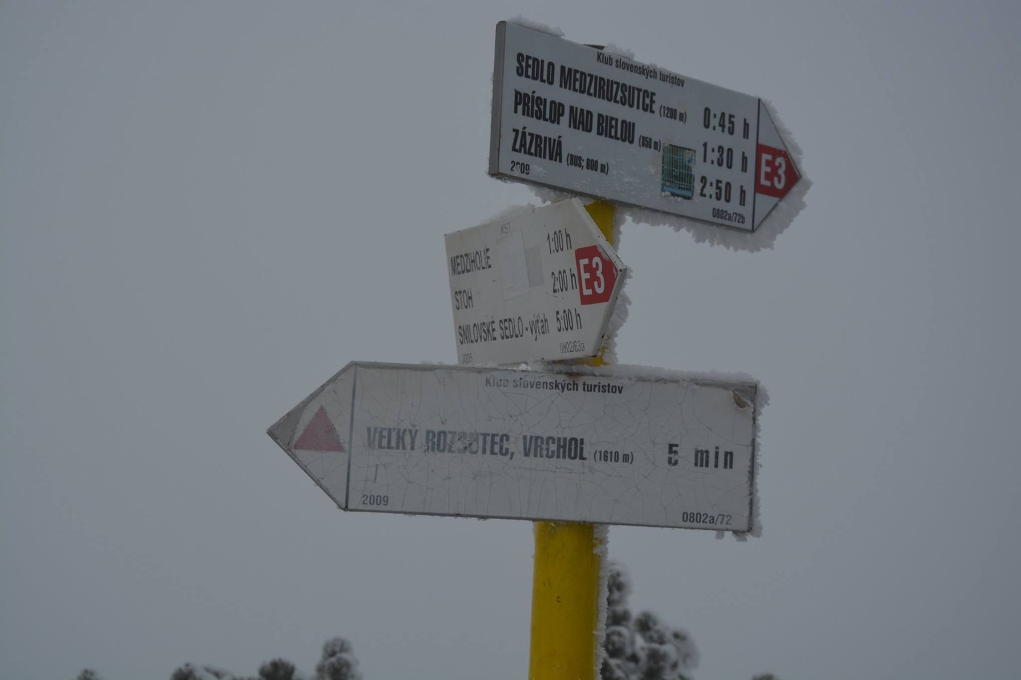 Ascent to Veľký Rozsutec on November 9, 2016