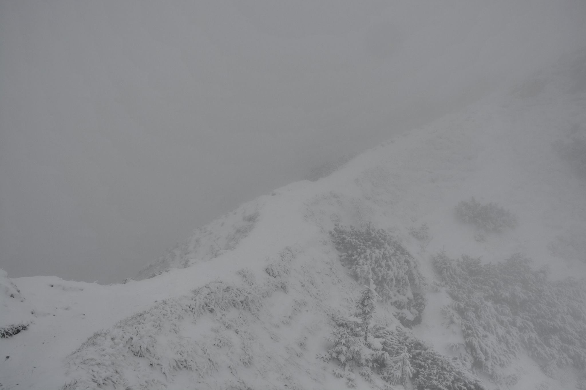 Ascent to Veľký Rozsutec on November 9, 2016