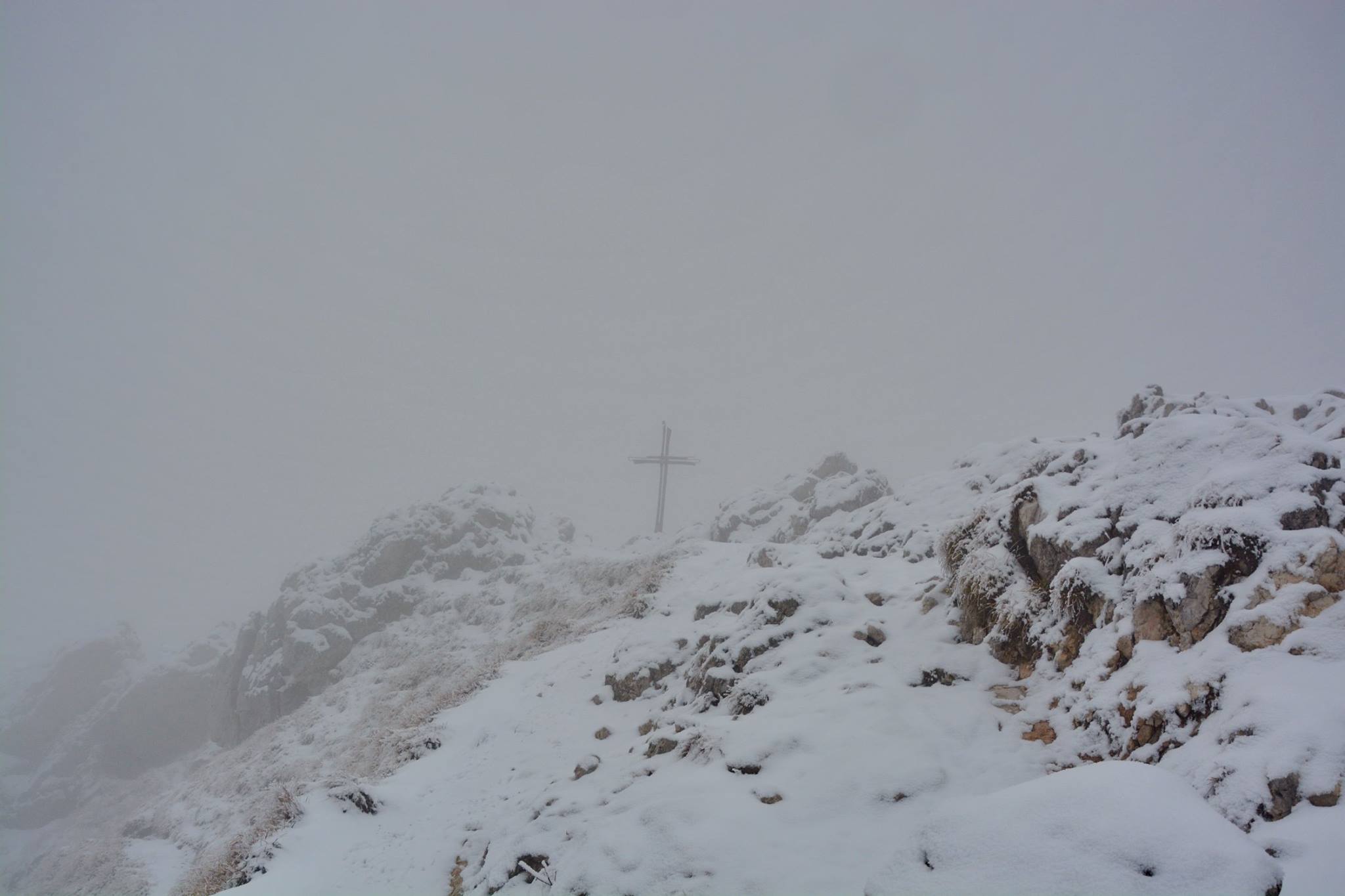 Ascent to Veľký Rozsutec on November 9, 2016