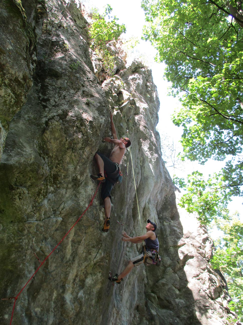 Climbing on Blazon Rocks - July 30, 2017