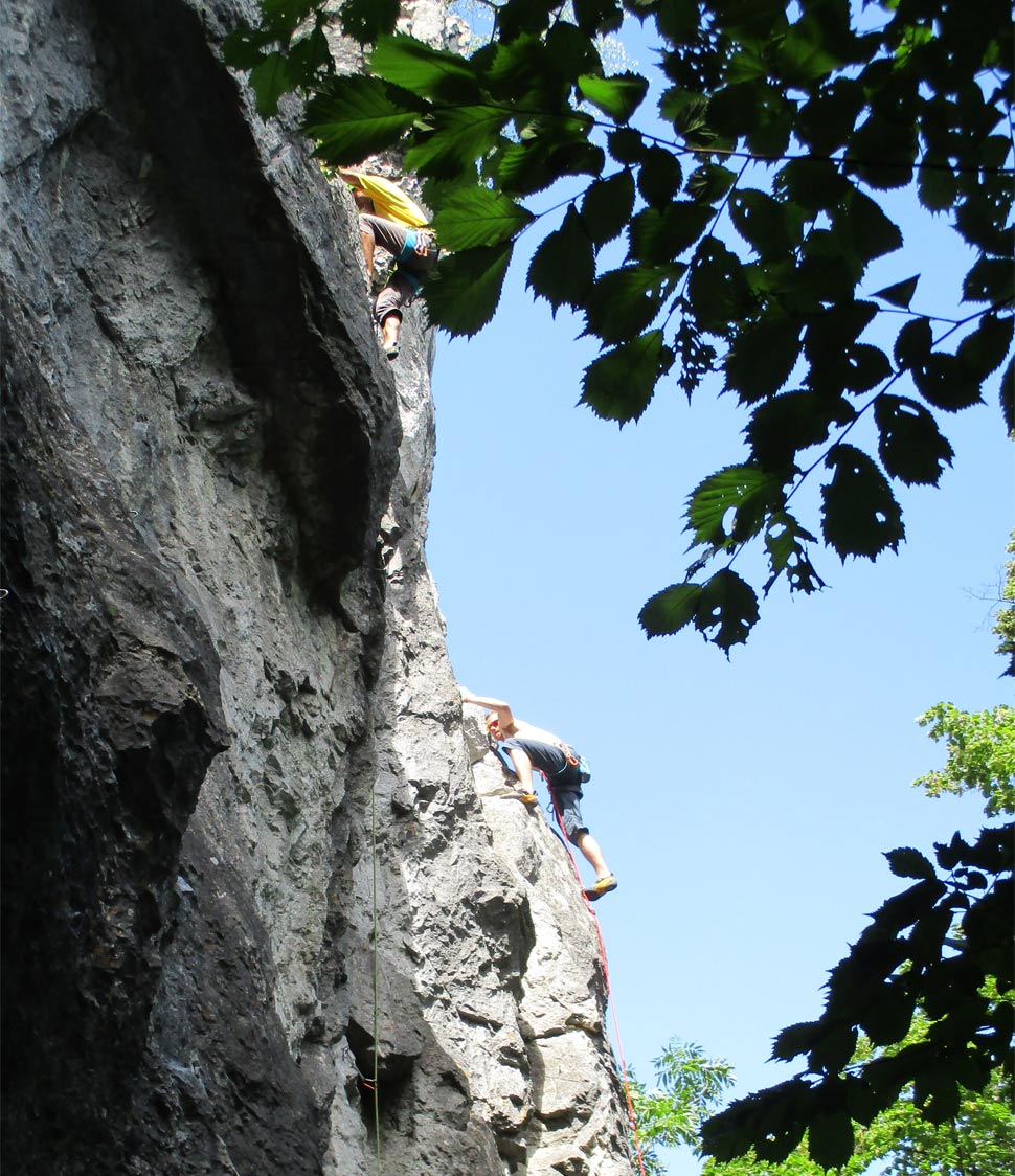 Climbing on Blazon Rocks - July 30, 2017