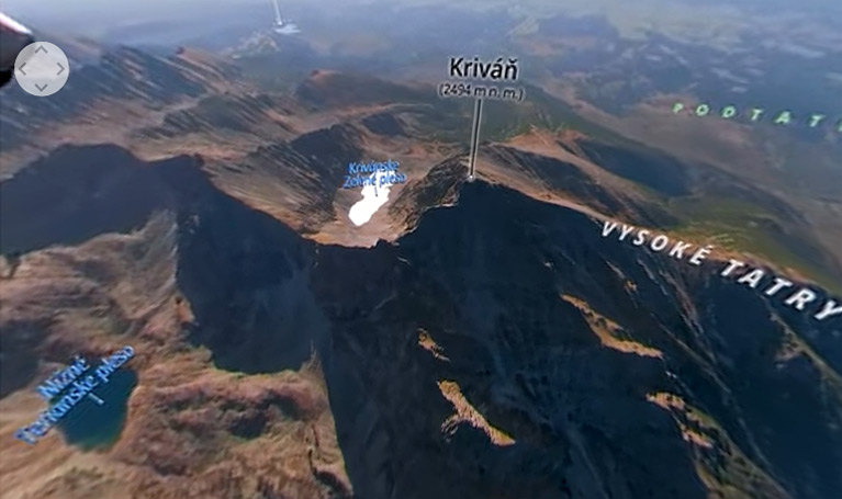 Virtuálny let nad Vysokými Tatrami
