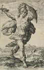 Hendrick Goltzius (Mühlbrecht 1558 – Haarlem 1617) Horatius Cocles. Z cyklu Rímski hrdinovia. Medirytina vystavovaná v Galérii mesta Bratislavy.