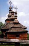 Chrám sv. Paraskevy v Novej Polianke - fotografia z knihy Drevené kostoly