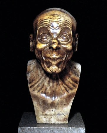 F. X. Messerschmidt: Charakterová hlava s názvom Hlupák, zbierka Rakúskej galérie
