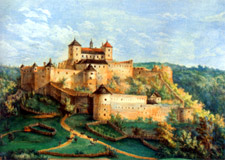 Dobra Voda Castle -  Oil painting from the 18th century - Illustration from the book Castles - Most Beautiful Ruins