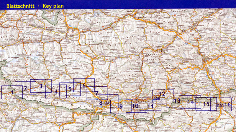 Tauernradweg - cycling route map