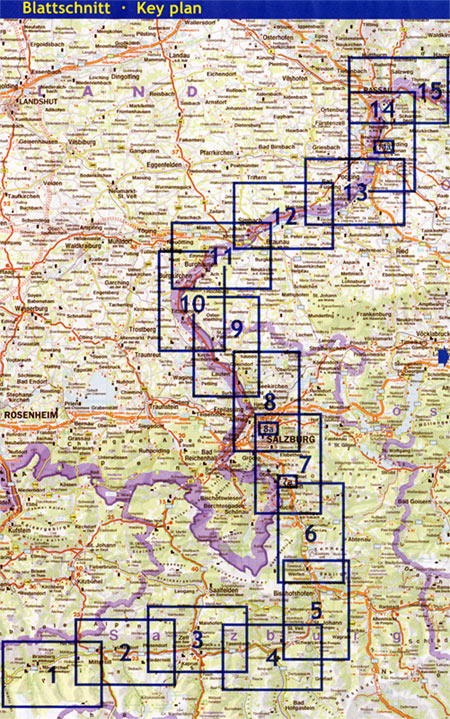 Tauernradweg - Salzach - cycling route map
