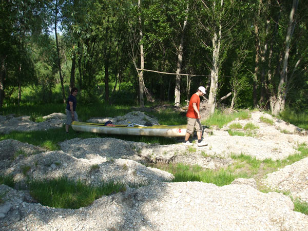 Informal camping site at the end of Bodicke Rameno branch was destroyed