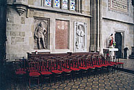 Dome of st. Martin -  A View of the Epitaph of Mikulas Palffy (1601) and the Epitaph of Archbishop Peter Pazmany (1914)