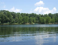 Jazero na Diabolskom ostrove Ördögsziget v ramenách Dunaja - Maďarsko