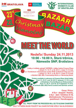 Vianočný bazár v Bratislave - plagát