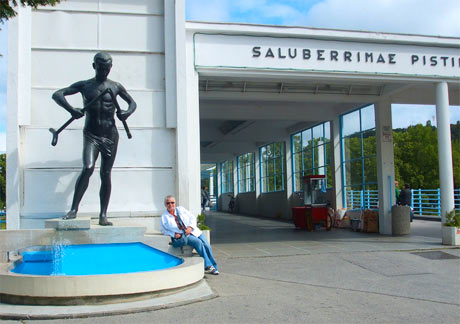 The statue, a symbol of Piestany Spa