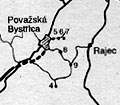 Map of rocks in the guide Slovenske skaly I.