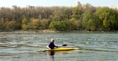 Kayaking at the Danube River