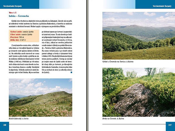 Ukrajinské Karpaty, Poloniny, Lesní Karpaty - ukážka zo sprievodcu