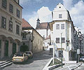 Museum of Historic Clocks is located in the House at the Good Shepherd (at right side of the picture)