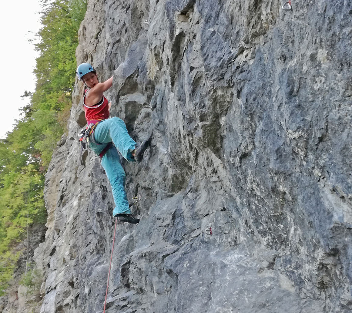 Passionate climbing... Dzana at Medene Hamre Rocks