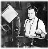 Orson Welles  pri nahrávaní v štúdiu CBS