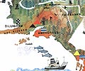 Ilustrovaná mapa Aljašky
