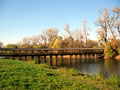 Zastrešený drevený most ponad Malý Dunaj