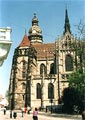 Saint Elisabeth`s Cathedral from Hlavna street in Kosice