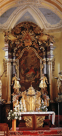 Altar of  St. Nicolaus in the Church of St. Nicolaus in the Stara Lubovna Town