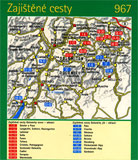 Zajištěné cesty Dolomity jih - mapový výrez popisovanej oblasti