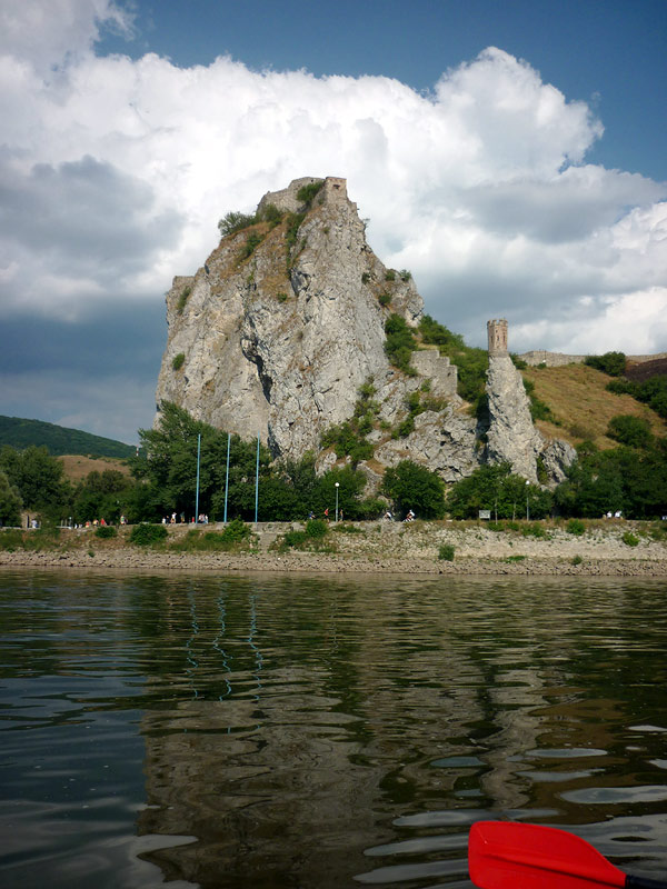 A view of the Devinsky Hrad Castle from the Danube River