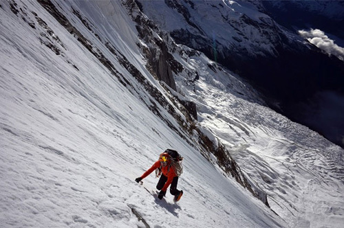 Ueli Steck at the Annapurna South Face